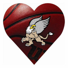 Basketball Hardboard Heart Puzzle with 23 Pieces