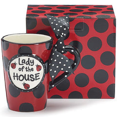"Lady Of the House" 13 oz. Ladybug Coffee Mugs - 4 Pack
