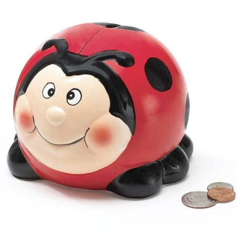 Picture of Ladybug Face Ceramic Piggy Bank