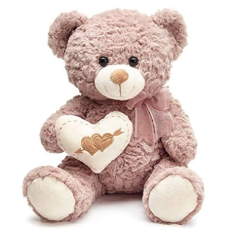 Picture of Large Light Brown Plush Valentine Bears - 4 Pack