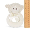 Lil' Lamby Soft Plush Cream Lamb Ring Rattle