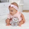 Lil' Owlie Plush Gray Owl Soft Ring Rattle