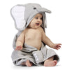 Lil' Spout Gray Elephant Baby Bath Hooded Towel