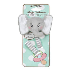 Lil' Spout Gray Elephant Pacifier Clips - 4 Pack
