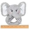 Lil' Spout Gray Elephant Plush Ring Rattles - 6 Pack