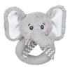 Lil' Spout Gray Elephant Plush Ring Rattles - 6 Pack