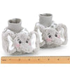 Lil' Spout Gray Elephant Sock Top Slipper Booties