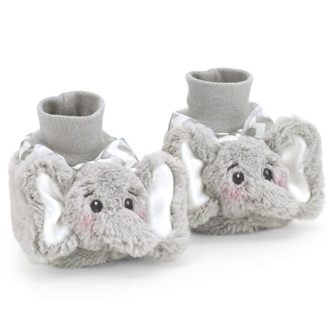 Picture of Lil' Spout Gray Elephant Sock Top Slipper Booties