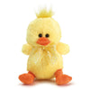 Little Plush Yellow Duck with Sheer Polka Dot Ribbon - 12 Pack