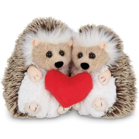 Picture of Lovie and Dovey Plush Stuffed Animal Hedgehogs Holding Heart