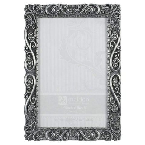Picture of Morgan Pewter Swirl 4x6 Metal Picture Frame