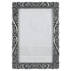 Morgan Pewter Swirl 4x6 Metal Picture Frame