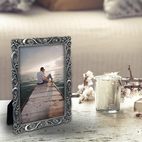 Picture of Morgan Pewter Swirl 5x7 Metal Picture Frame