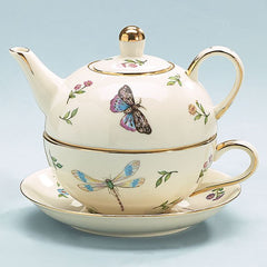 Morning Meadows Porcelain Stacked Teapot