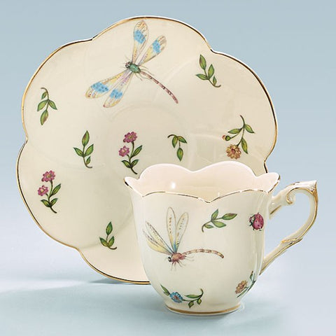 Picture of Morning Meadows Porcelain Teacup and Saucer Set