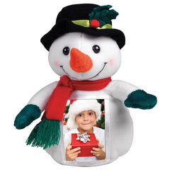 Mr. Frost Plush Snowman Picture Frame Ornament