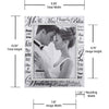 Mr. & Mrs. Metallic Glass 8x10 Picture Frame