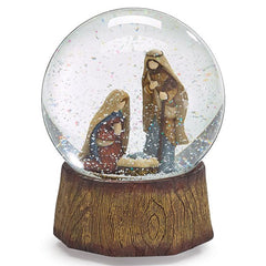 Nativity Snow Globe Plays Silent Night - 3 Pack