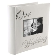 Our Wedding Classic White and Silver Photo Album - 4 Pack