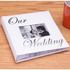 Our Wedding Classic White and Silver Photo Album