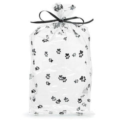 Paw Print Cello Bags - 100 Pack
