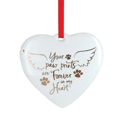 Paw Prints Forever In My Heart Ornament