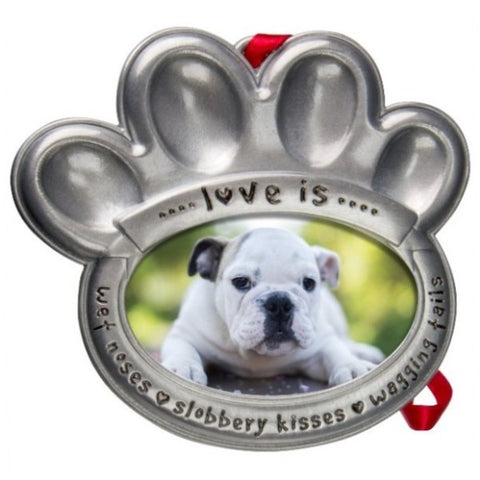 Picture of Pewter Pet Paw Photo Ornament