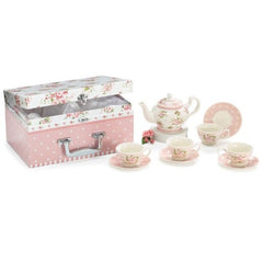 Pink Roses Child Porcelain Tea Set