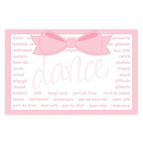 Picture of Pink Bow Dance Tour Jete Blank Enclosure Cards