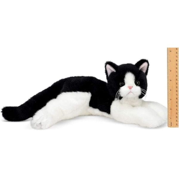 Stuffed animal black sale and white cat