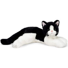 Plush Stuffed Black and White Cat Domino