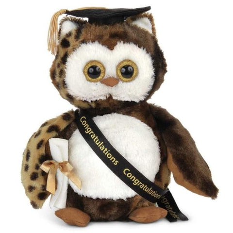 Picture of Plush Stuffed Animal Graduation Owl Wisdom