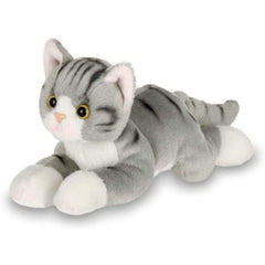 Plush Stuffed Gray Tabby Cat Lil' Socks