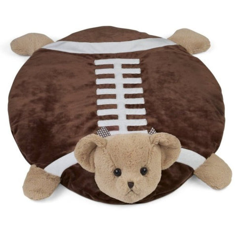 Picture of Plush Stuffed Animal Padded Play Mat Touchdown Football Belly Blanket