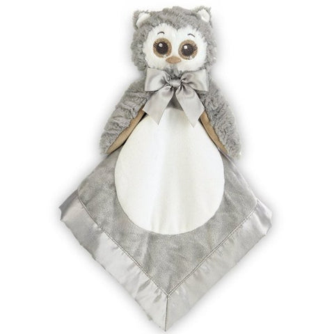 Picture of Plush Stuffed Animal Security Blanket Lil' Owlie Gray Owl Snuggler