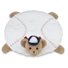 Plush Stuffed Animal Padded Play Mat Lil' Slugger Baseball Belly Blanket