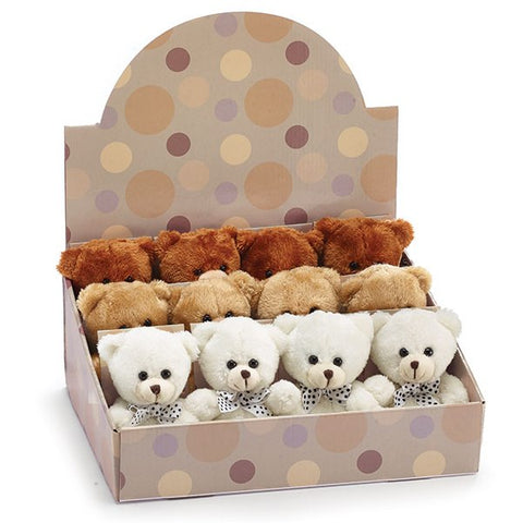 Picture of Plush Beige/Rust/White Bears - 12 Pack