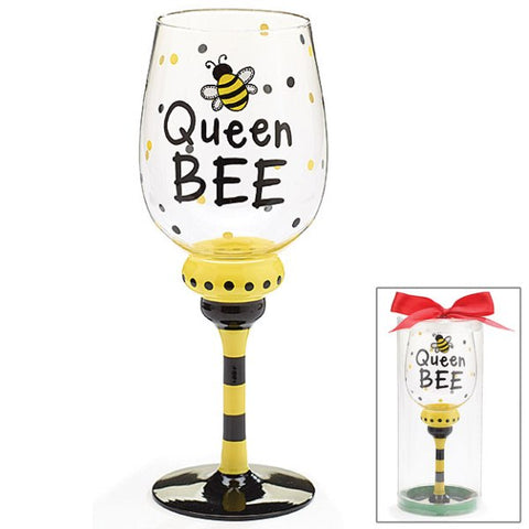 Picture of Queen Bee 16 oz. Wine Glass/Goblet
