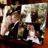 Three Photos Printed on Rectangular Stone Slates