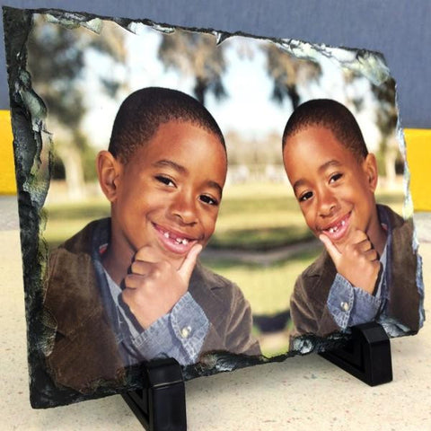 Picture of Mirror Image Printing on Rectangular Stone Slates