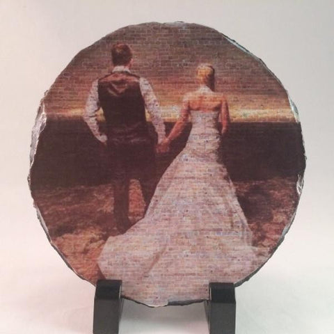 Picture of Photo Art Wall Printing on Round Stone Slates