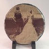 Photo Pencil On Wall Drawing Printed on Round Stone Slates