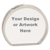 Beveled Round Shaped Acrylic Blocks with Your Own Design