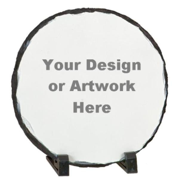 Round Stone Photo Slates with Your Own Design · Ellisi Gifts