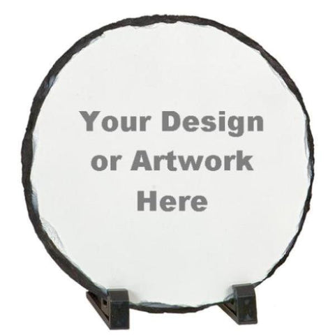 Picture of Round Stone Photo Slates with Your Own Design