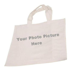 White Canvas 7" Gusset Tote Bag for Your Picture