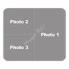 Three Photos Collage Fabric Mouse Pad