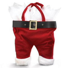 Santa Pants Wine Bottle Tote Bags - 6 Pack