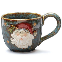 Santa Yuletide Christmas 30 oz. Porcelain Soup Mug