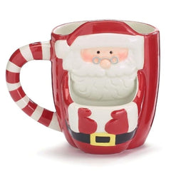 Santa with Pouch for Cookie 19 oz. Ceramic Mugs - 6 Pack